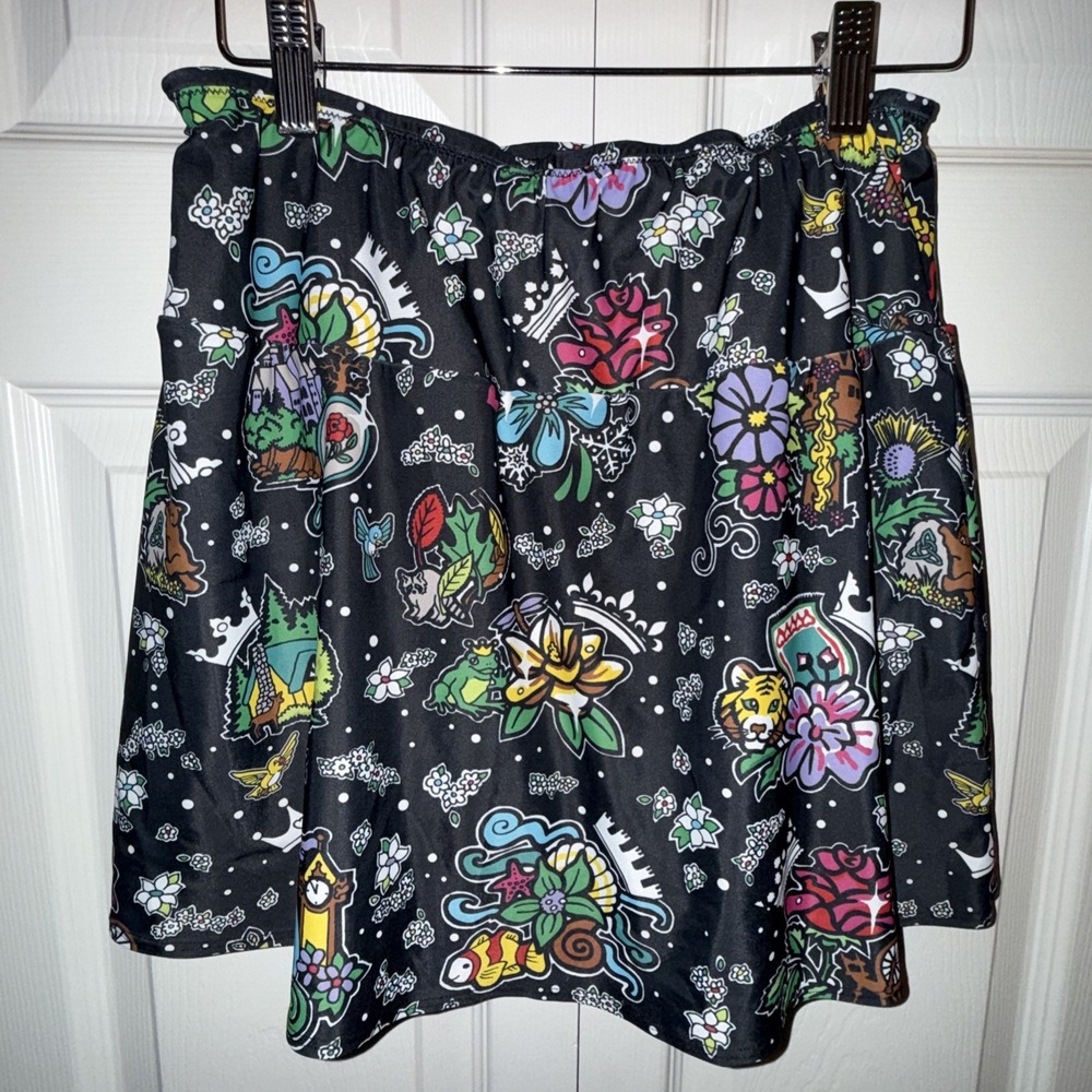 Sparkle Skirts Black Tattoo Artsy Athletic Running Skort Tennis Size Medium